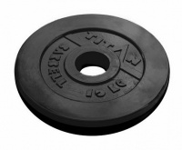 диск обрезиненный d51мм mb barbell titan черный 10 кг
