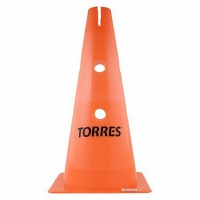 конус тренировочный torres tr1010, высота 38 см, с отверстиями для штанги torres, пластмасса, оранже