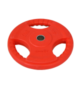 диск обрезиненный bb-201, d=26 мм, красный, 5 кг