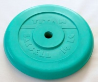 диск обрезиненный с втулкой titan profy 51 мм 10 кг. зеленый 