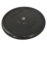 диск обрезиненный bb-202, d=26 мм, черный, 25 кг