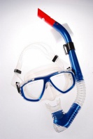 маска+трубка wave diving mask and snorkel set silicone ms-1359s40 blue