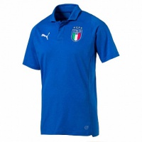 футболка-поло puma figc italia casual performance 75232409 мужская, синяя