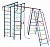 дачный спортивный комплекс "вертикаль" а1+п, с поручнями, с канатной сеткой, c качелями на цепях